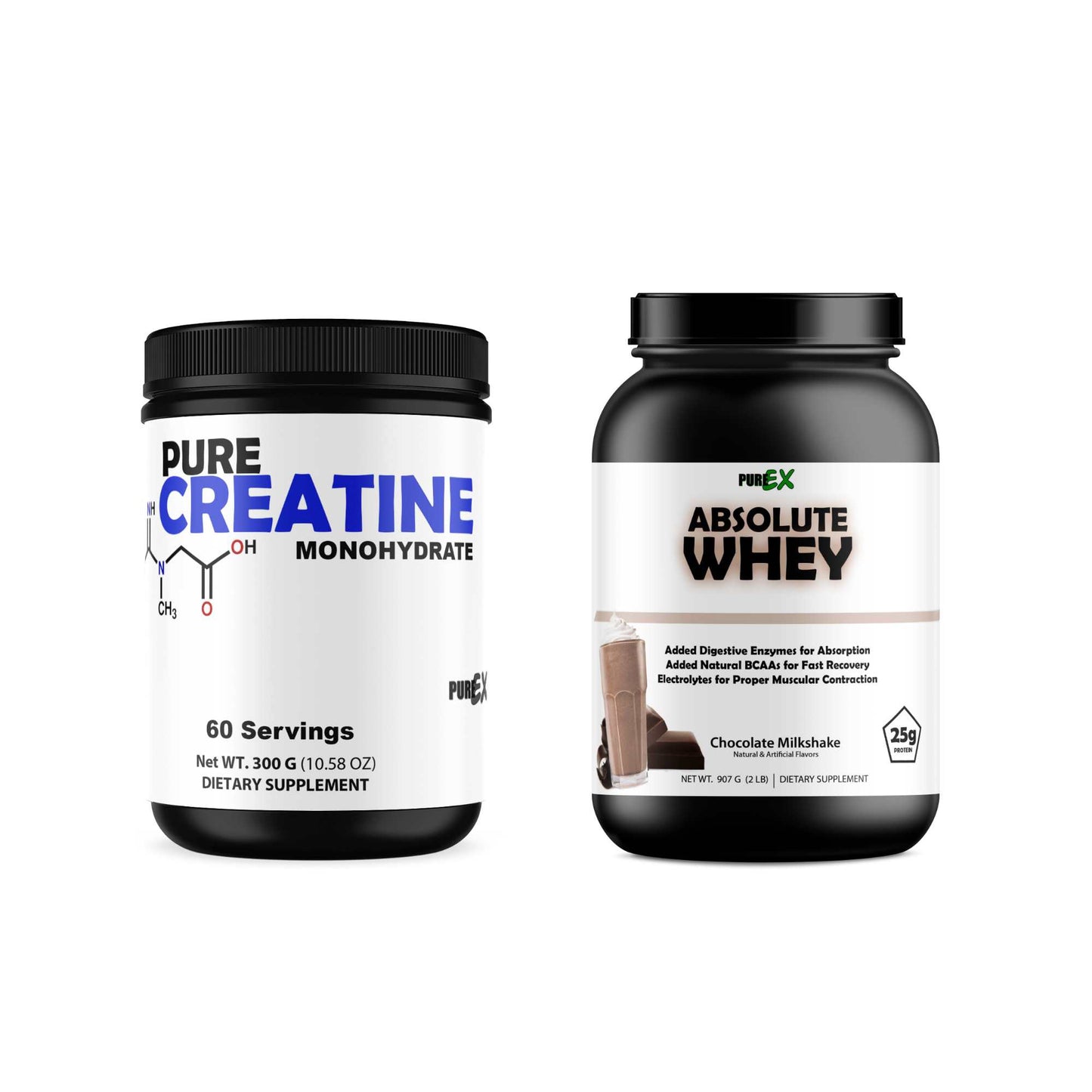 Pack de Proteína Whey y Creatina Monohidrato - Suplementos Deportivos para Masa Muscular y Rendimiento