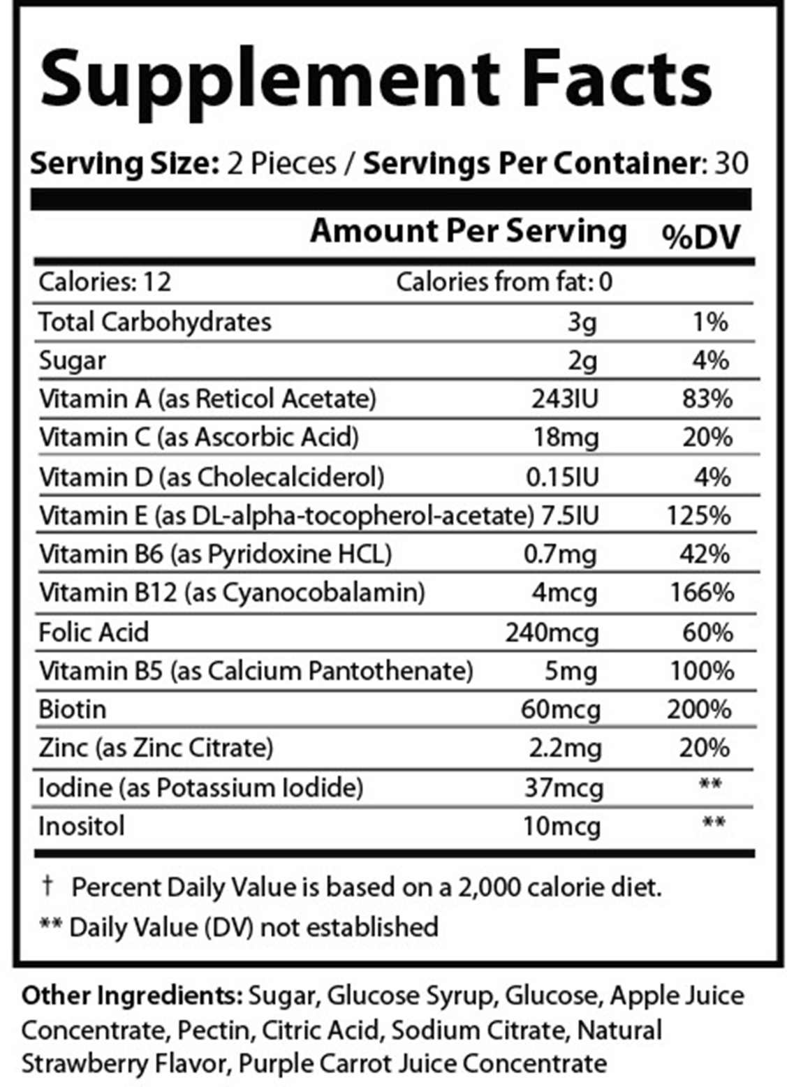 Gominolas Multivitamínicas Puras - Complejo de Vitaminas y Minerales para Adultos