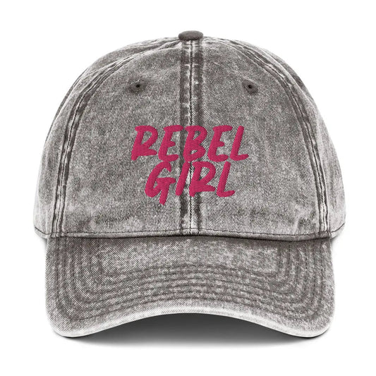 Gorra Vintage de Algodón 'Rebel Girl' – Estilo Retro para Mujeres con Actitud